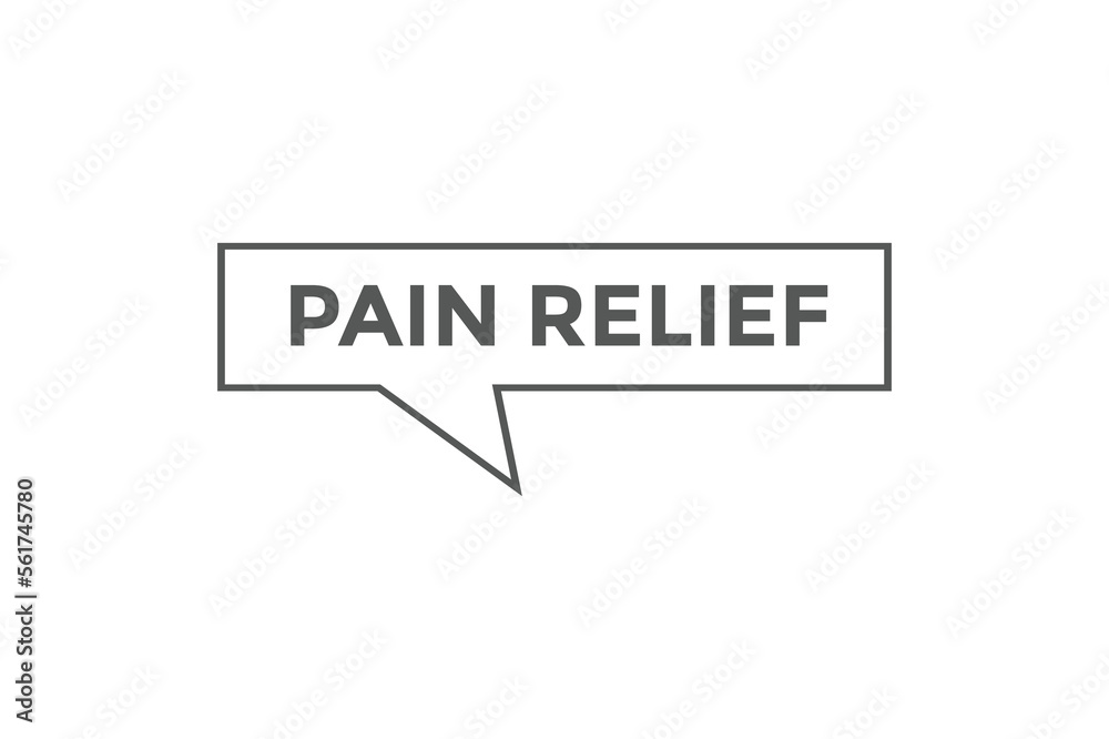 Fototapeta premium Pain relief button web banner templates. Vector Illustration 