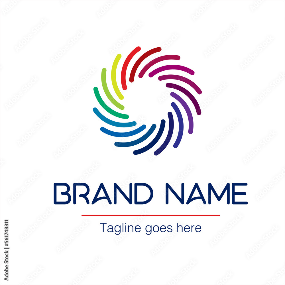 Abstract rainbow Swirl Colorful Circle Logo. Round creative concept for corporate logo template. Stock vector illustration isolated on white background. Abstract rainbow Swirl Colorful Circle Logo. Round creative concept for corporate logo template. Stock vector illustration isolated on white background.