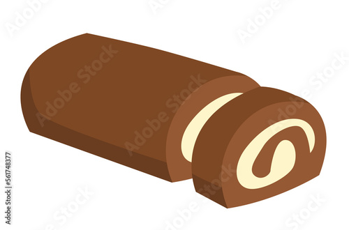 whole chocolate roll cake
