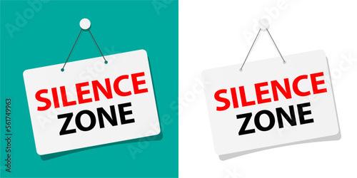 Silence zone door sign