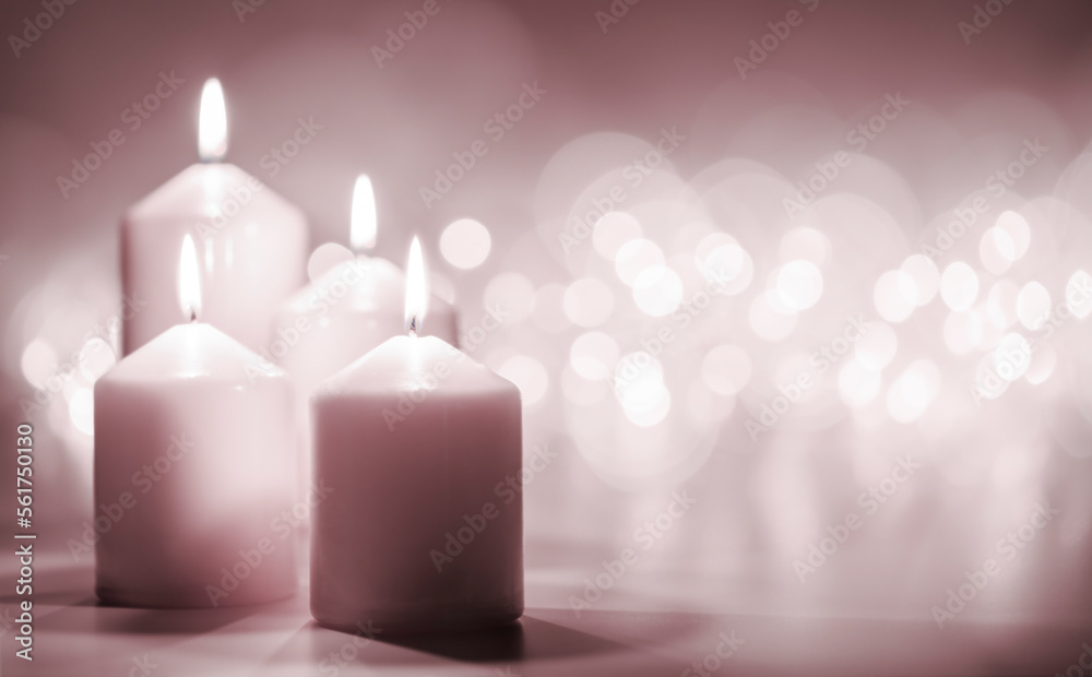 Candle and candlelight in a church background Candle and candlelight in a church background