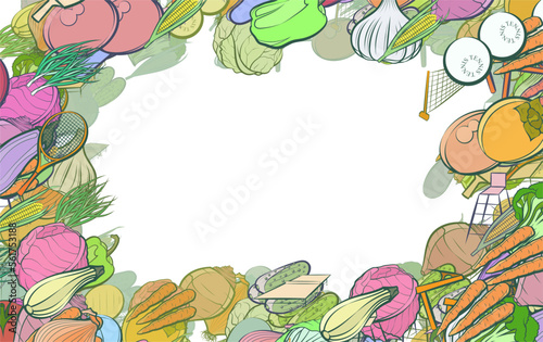 Background pattern abstract design texture. Tennis and Health food. Border frame, transparent background. Theme is about cabbage, pin, satisfying, ping-pong, cleaned up, a stack, observer