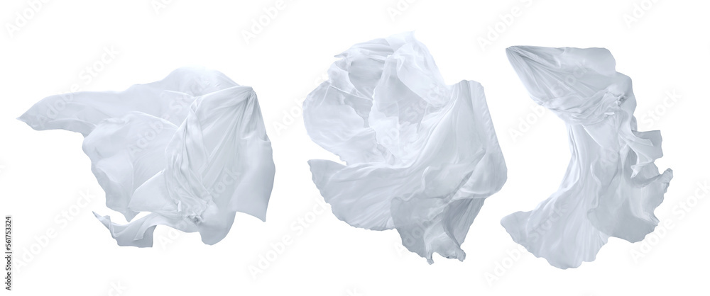 Fototapeta premium abstract white flying fabric png