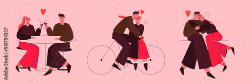 Valentine's day people illustration