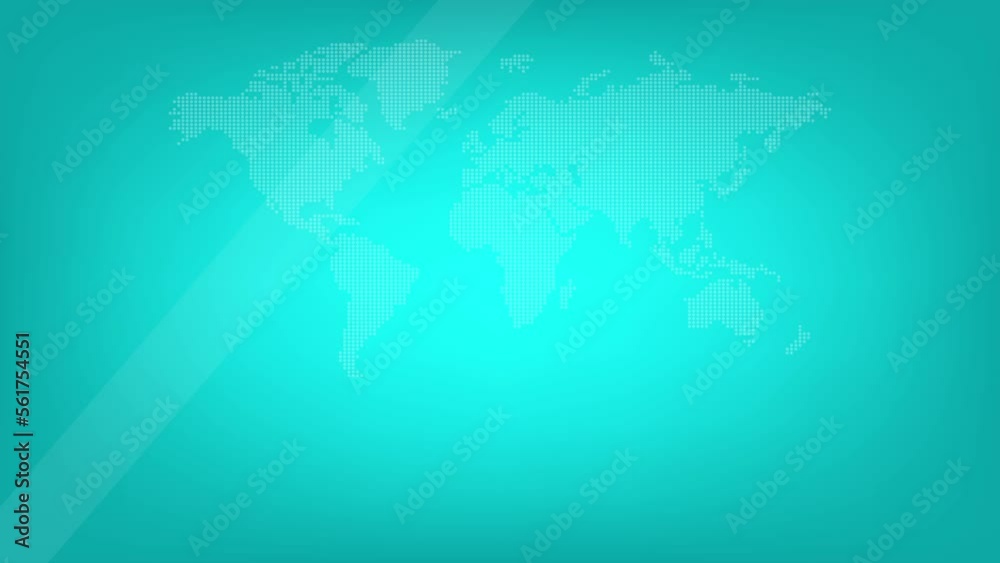 Passenger airplane flight animation with a world map background Passenger airplane flight animation with a world map background