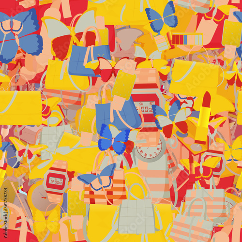 Background pattern abstract design texture. Seamless. Theme is about salon, tones, parlor, fly, brush, Laptop Backpack, Monarch, pomatum, repeat, vector, content, wild, girl, accessories