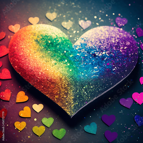 LGBT heart colors , Generative AI