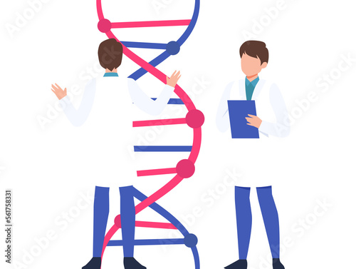 DNA and Scientist . Genomic concept .