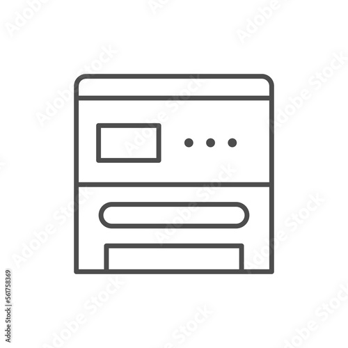 Multifunction peripheral line outline icon