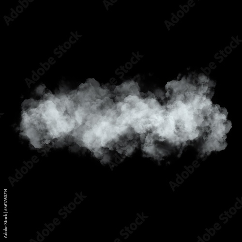 smoke clouds on black background
