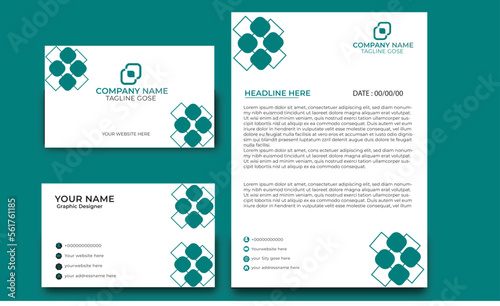 Corporate Stationery design template set, Letterhead design,and business card vector ector modern creative and clean business card template and Letterhead modern design template and mockup minimalist.