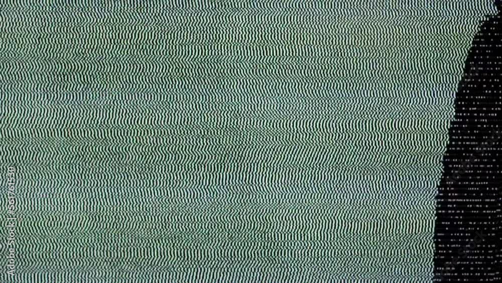 Wideo Stock Glitch Static Noise. TV Signal Failure. TV Screen Noise