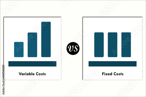 fixed cost versus variable costs in an infographic template