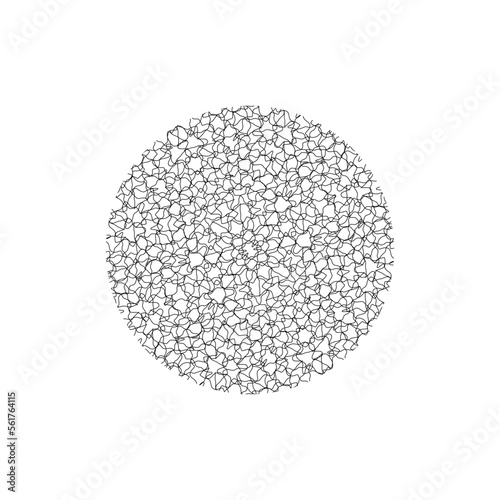 Abstract Line Motifs Pattern Circle-Shape. Ornamental Decoration for Interior, Exterior, Carpet, Textile, Garment, Cloth, Silk, Tile, Plastic, Paper, Wrapping, Wallpaper, Pillow, Sofa, Background, Ect