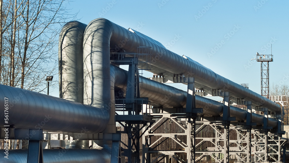 pipeline close-up against the blue sky pipeline close-up against the blue sky