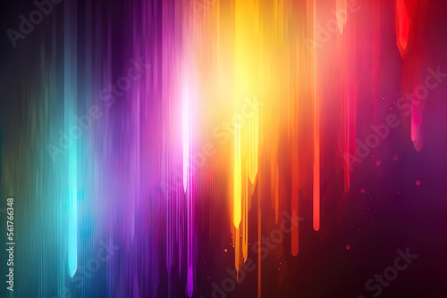 For an overlay, an abstract multicolor leak shine background. Light seeps gathering. Generative AI