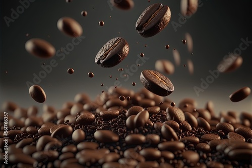 Digital illustration about coffee associations. Generative AI.