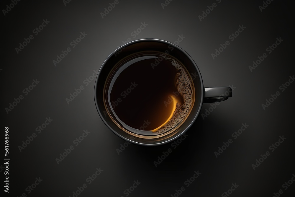 Digital illustration about coffee associations. Generative AI.