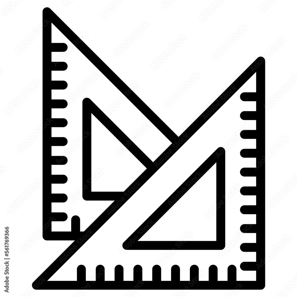 ruler triangle icon