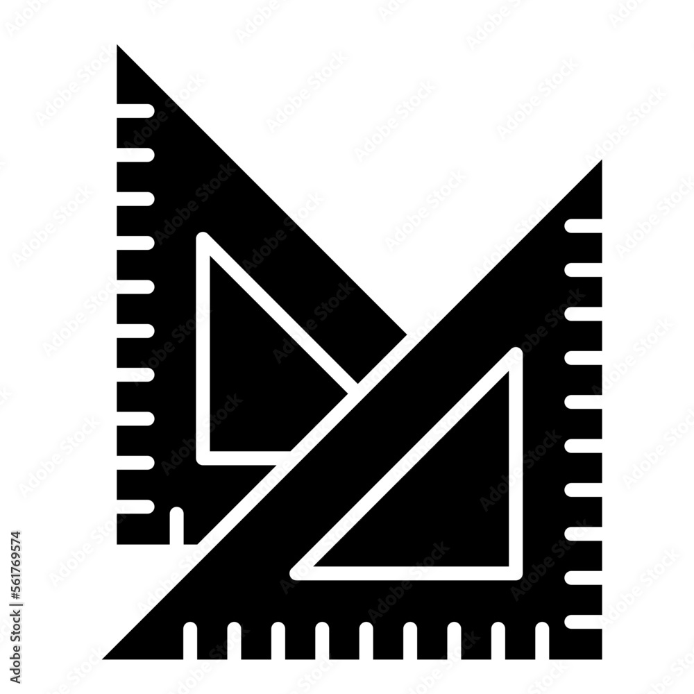 ruler triangle icon