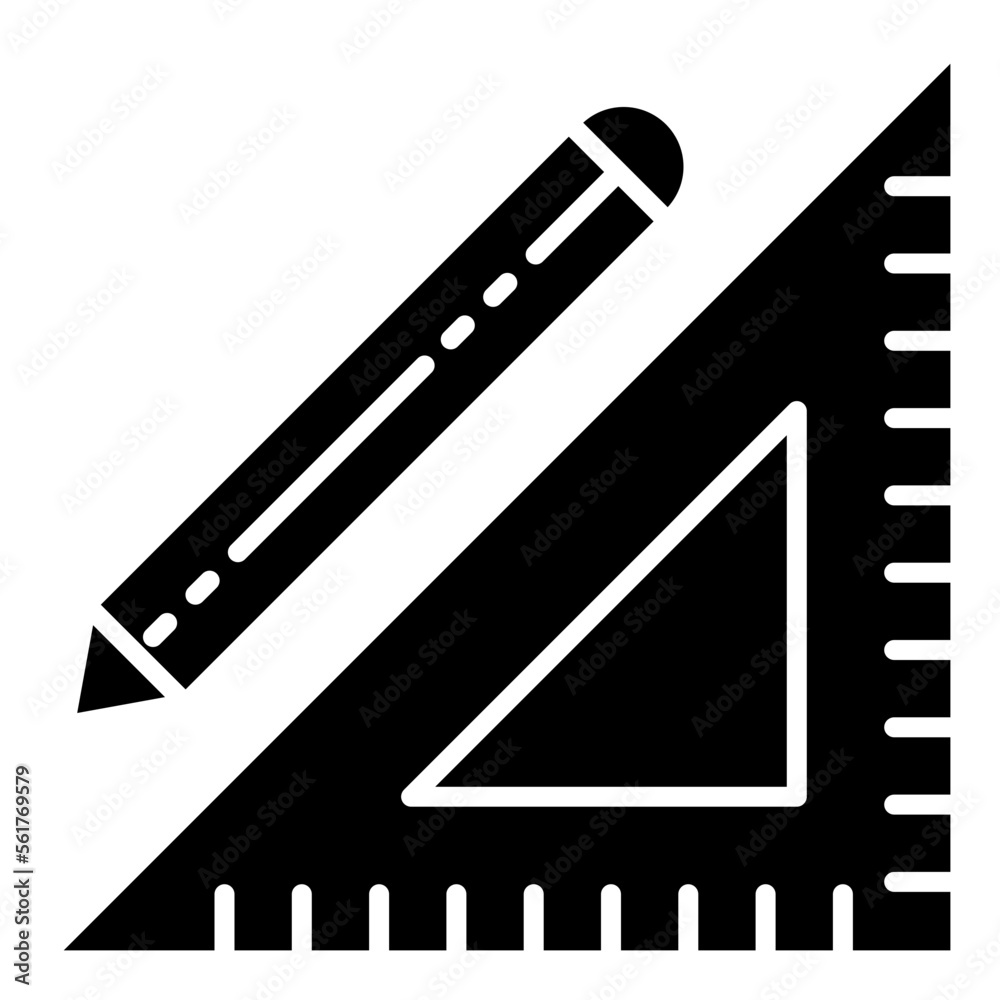 pencil with ruler icon