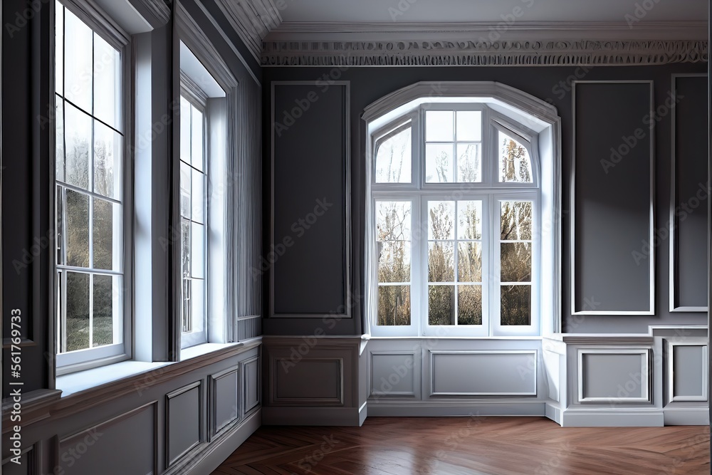 Fototapeta premium Room with window Generative AI