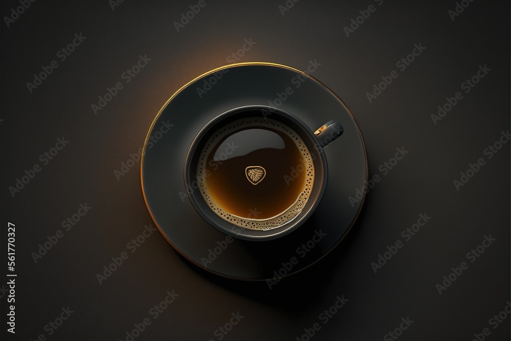 Digital illustration about coffee associations. Generative AI. Digital illustration about coffee associations. Generative AI.
