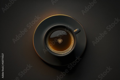 Digital illustration about coffee associations. Generative AI.