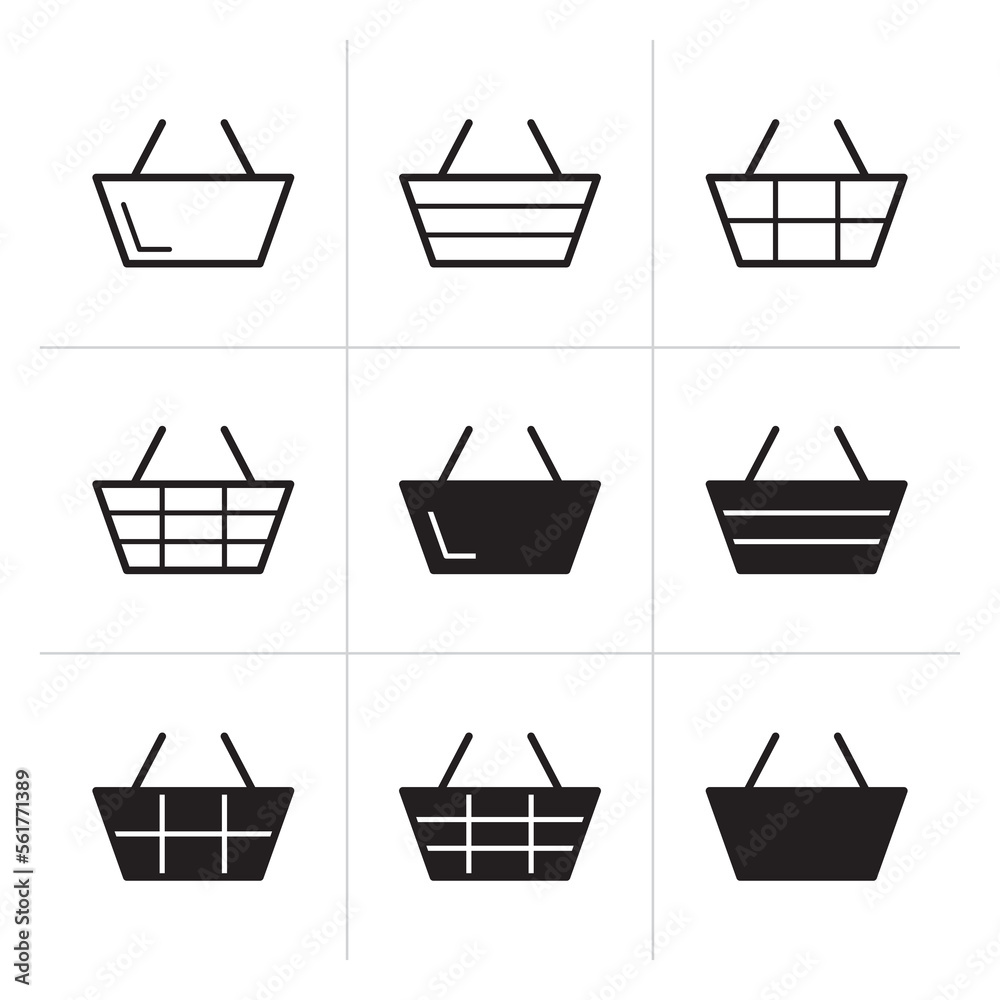 Shopping cart icon set. Web icon collection for online shop, flat design. Shopping cart icon set. Web icon collection for online shop, flat design.