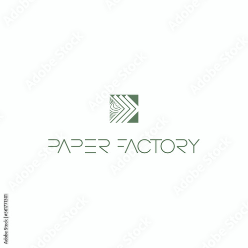 
illustration depicting a sheet of paper in the form of a symbol or logo. Paper factory .
