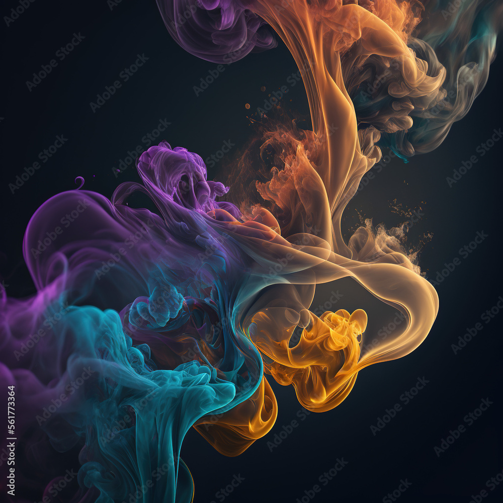Fototapeta premium Artistic Smoke Colors Backgrounds.Generative AI