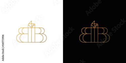 Ruby logo design with initial BB is modern and luxurious