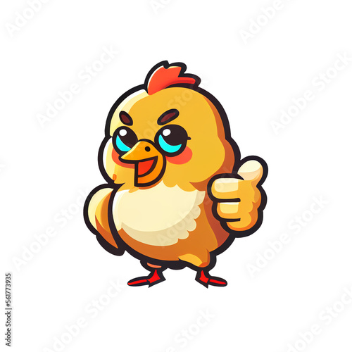 Rooster Chicken Cartoon Mascot © indah