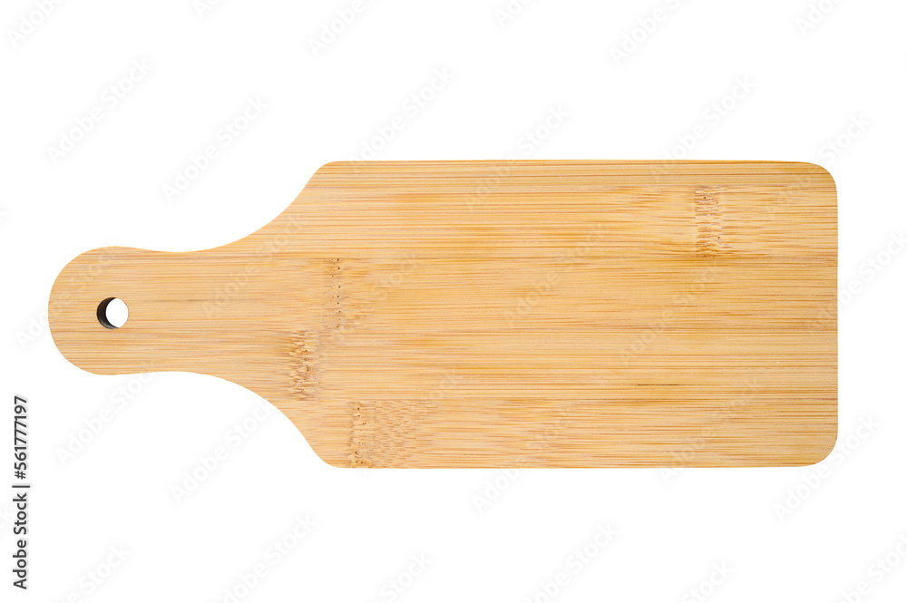 Cutting board isolated on white background. View from above Cutting board isolated on white background. View from above