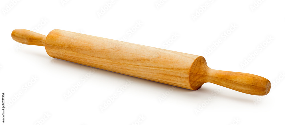 Rolling pin isolated. Wooden rolling pin on white background. Rolling pin isolated. Wooden rolling pin on white background.