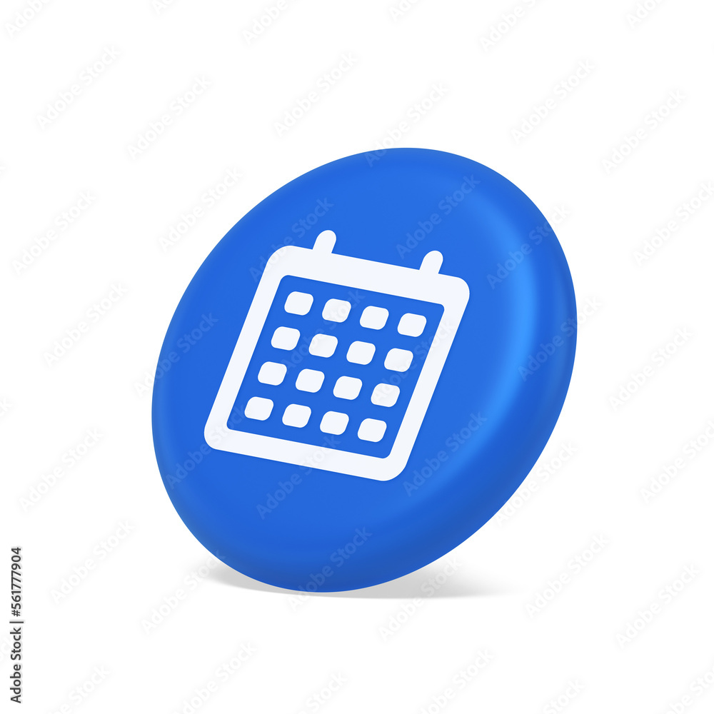 Schedule planner organizer button to do list agenda reminder service 3d isometric realistic icon Schedule planner organizer button to do list agenda reminder service 3d isometric realistic icon