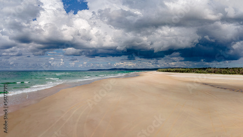 beach and storm clouds