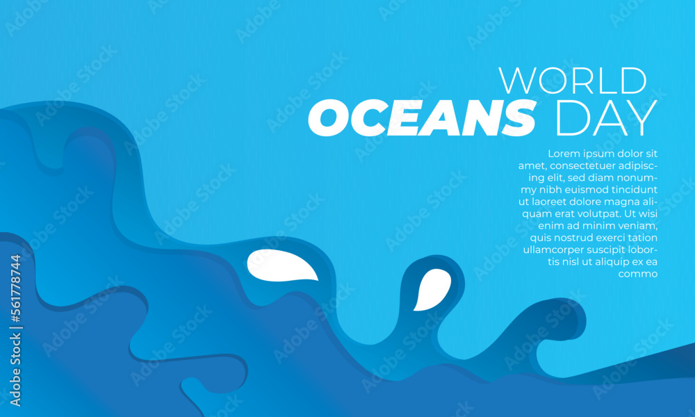 Background world oceans day wave