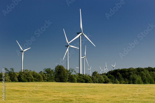 Electricity generating wind turbines in Shelburne, Ontario. photo