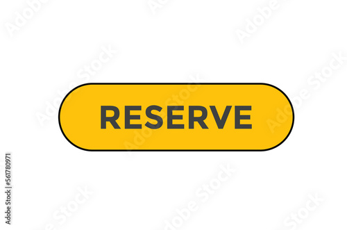 Reserve button web banner templates. Vector Illustration
