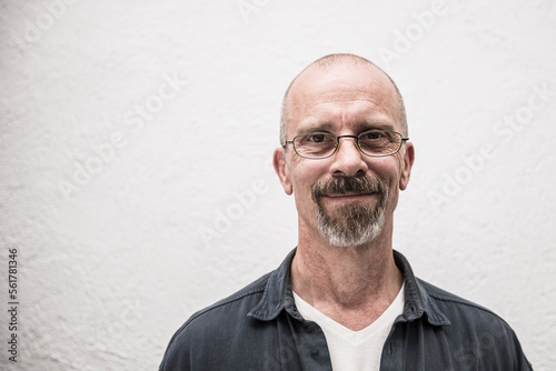 Portrait of a happy mature man, Munich, Bavaria, Germany