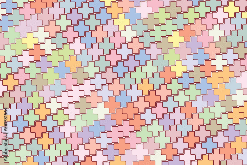 Fototapeta premium Pattern with geometric elements in pastel tones abstract pattern vector background for design