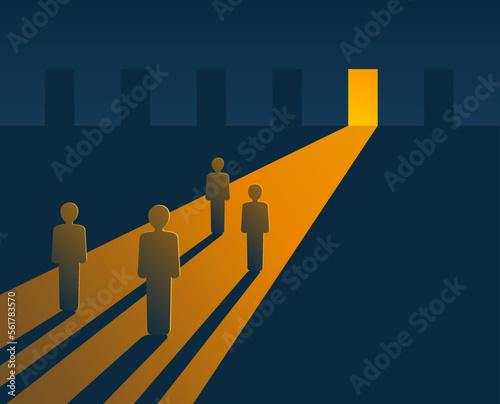 people row with spotlight highlighted selected one