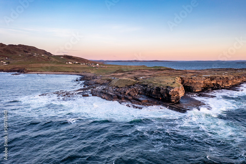 Muckross Head peninsula during sunset - about 10 km west of Killybegs village in county Donegal on the west coast of Ireland