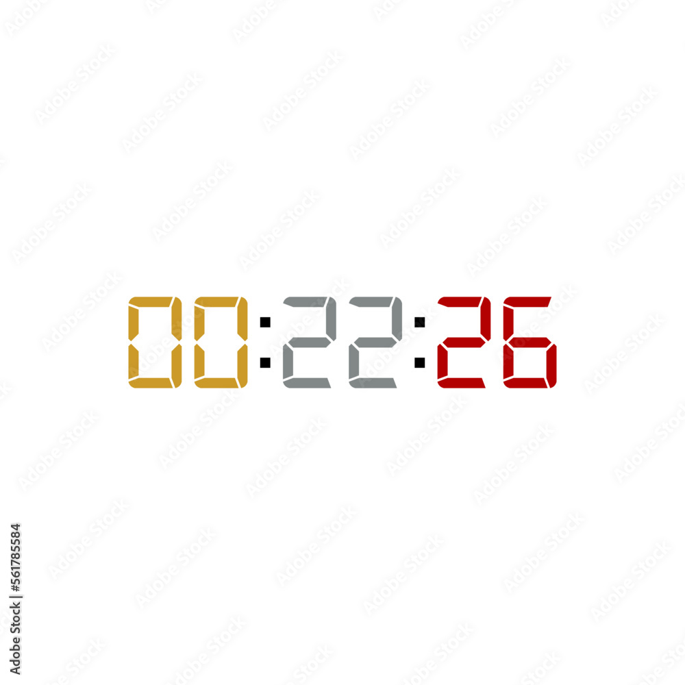 Digital, clock, led icon vector image. Can also be used for home electronics and appliances. Suitable for mobile apps, web apps and print media.