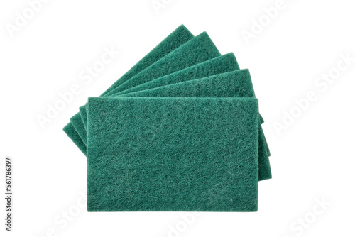 Scouring pad isolated on white background with clipping path photo