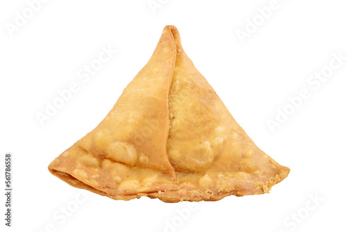 Samosa isolated on white background with clipping path