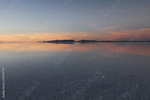 Dawn over Uyuni salt lake in Bolivia © HanzoPhoto