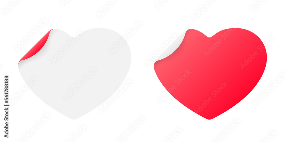 Paper cut heart for Valentine's day love invitation cards - obrazy, fototapety, plakaty 