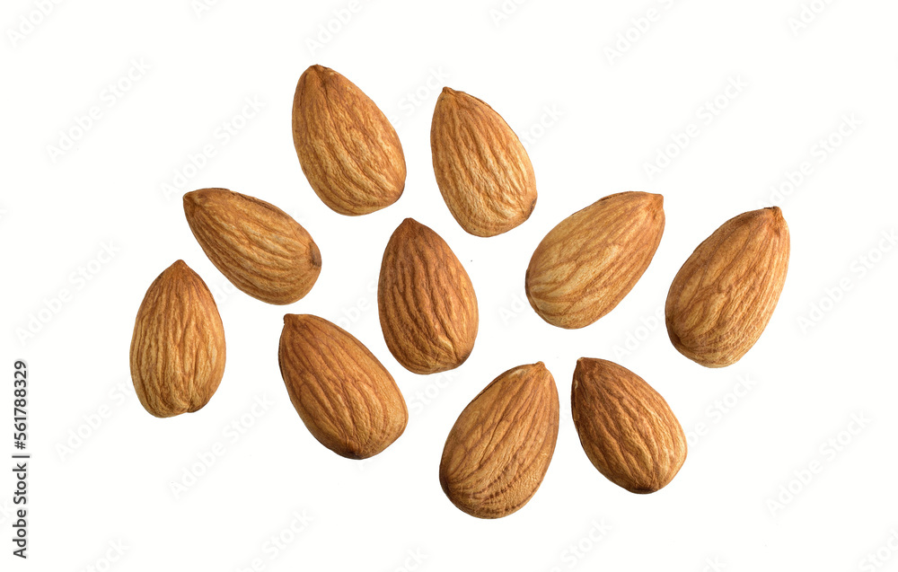 Almond isolated on white background with clipping path Almond isolated on white background with clipping path